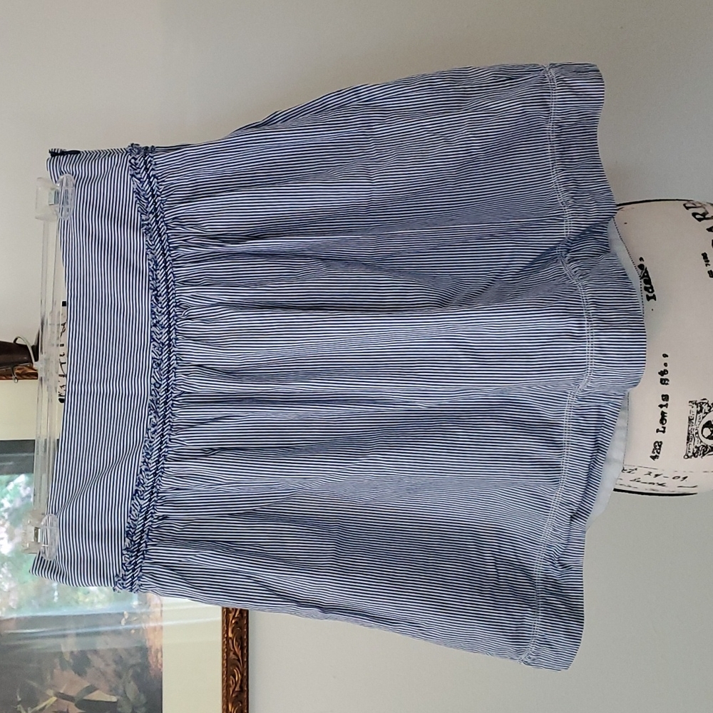 American Eagle blue striped skirt